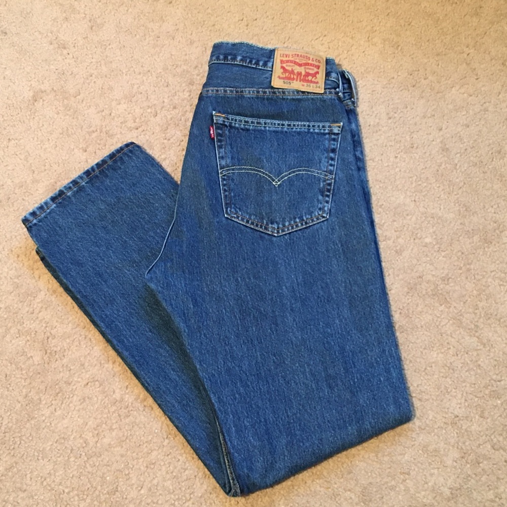 Levis 505 36X34 MEN'S JEANS 100% COTTON.